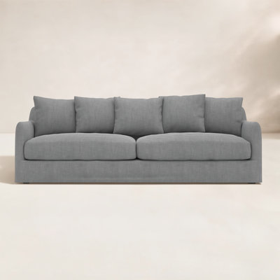 92'' Wide Wood Patio Sofa with Cushions