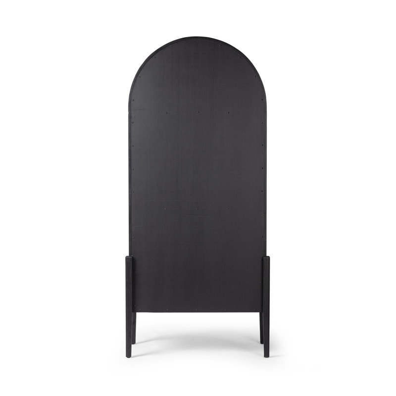 Tolle Solid Wood Bookcase, Drifted Matte Black