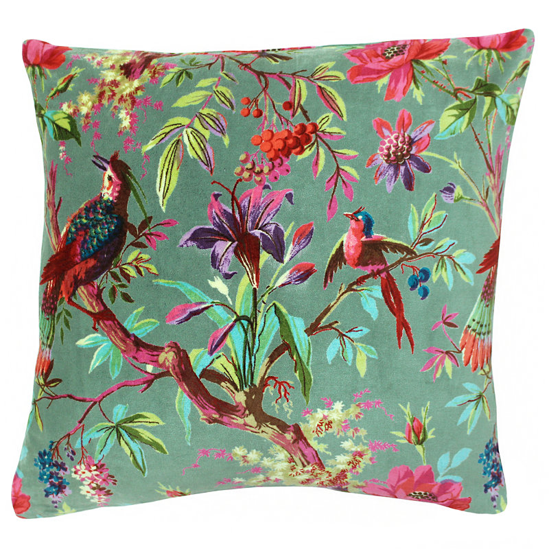 Palampur Floral Mineral Square Throw Cushion