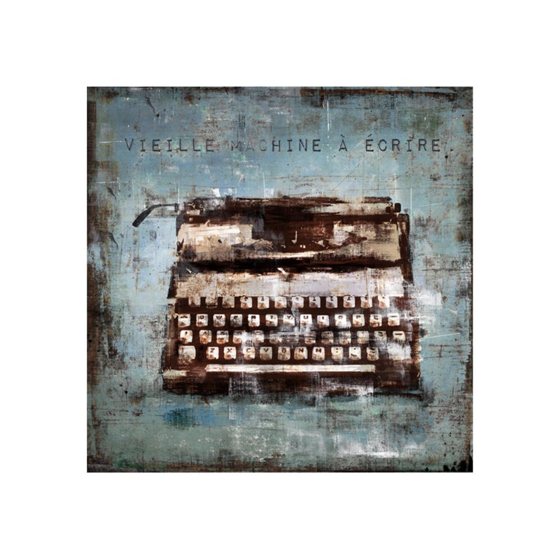 Vieille Machine A Ecrire Print by Chelsea Art Studio, Plexi, 24" H x 24" W x 1.5" D