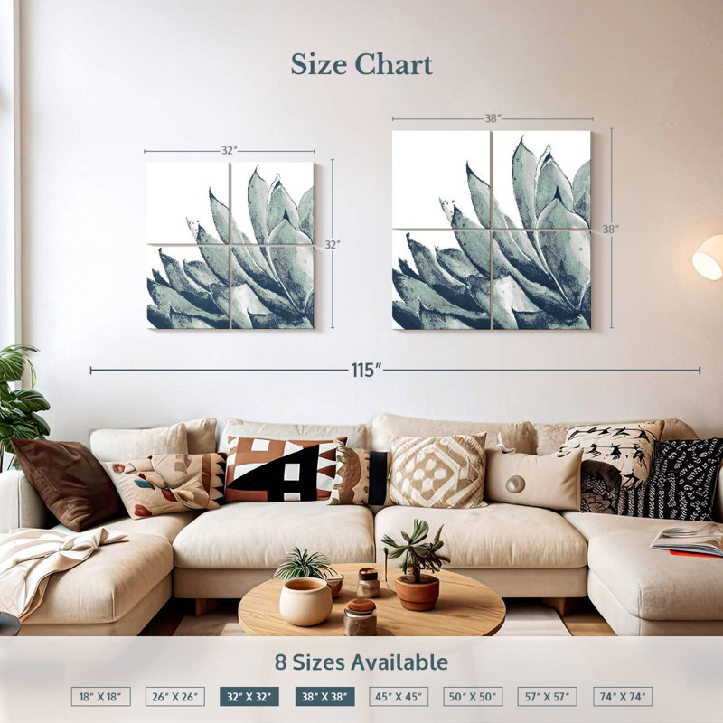 Harnek Blue Agave On White I