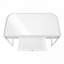 Bureau d'ordinateur, bureau personnel, ordinateur portable, tiroirs de rangement, l 48 po, travail, stratifié blanc, métal chromé, contemporain,