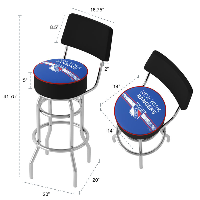 Swivel Upholstered Counter Stool with Metal Frame