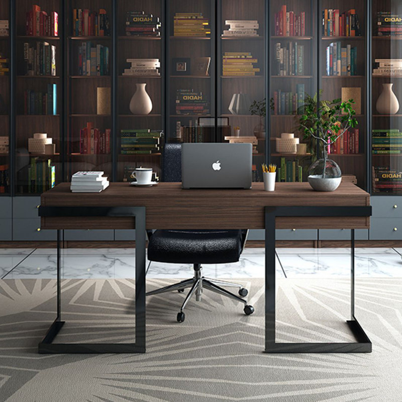 Bureau moderne et simple pour étudier à la maison avec tiroirs, H 29,53 po x l 62,99 po x P 23,62 po