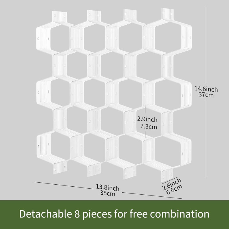 Séparateur de tiroir ajustable pour séparateur de sous-vêtements (blanc (2 pièces))