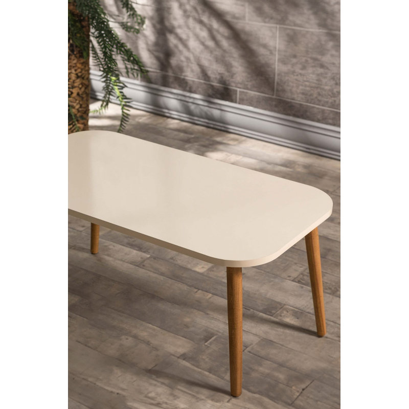 Tommy Four Leg Coffee Table, Cream White