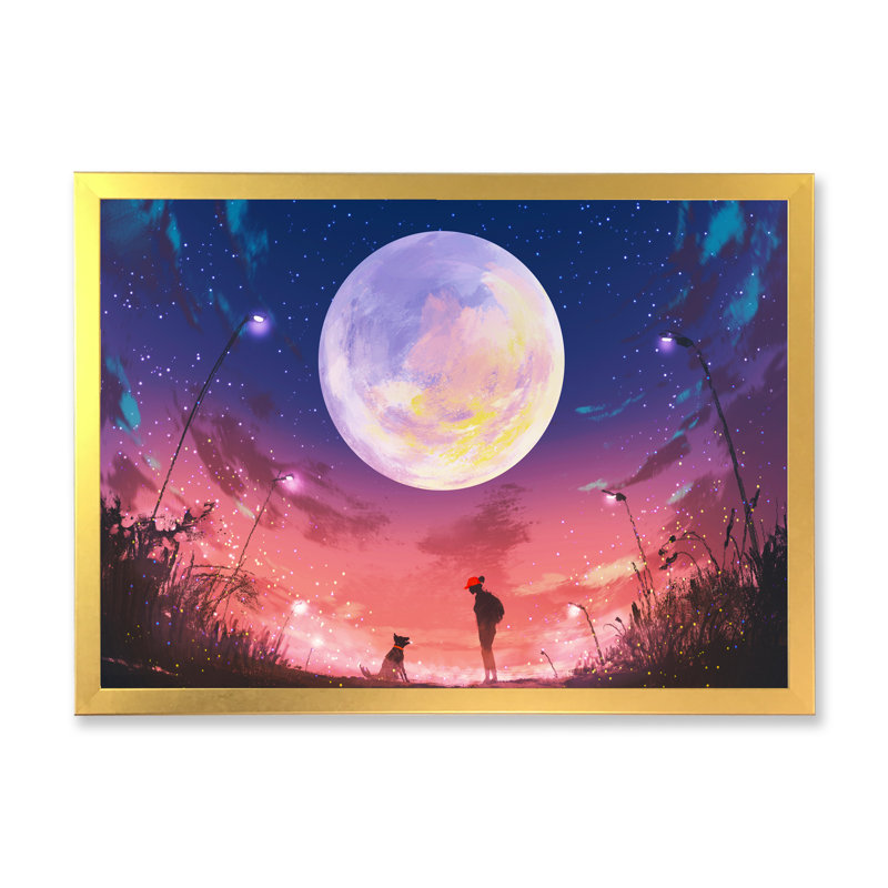 Jeu vidéo Galaxy Best Friends - Décoration murale moderne en toile, H 24 po x l 36 po x P 1 po, Cadre photo doré