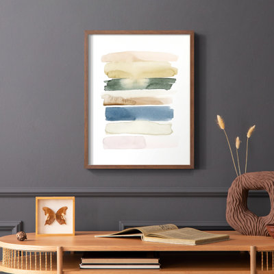 Impression encadrée «Faint Swatches II» - bois massif
