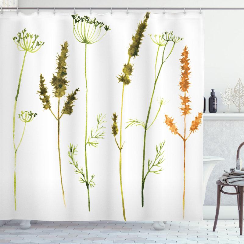 Shower Curtain with Hooks Included, 75"H x 69"W