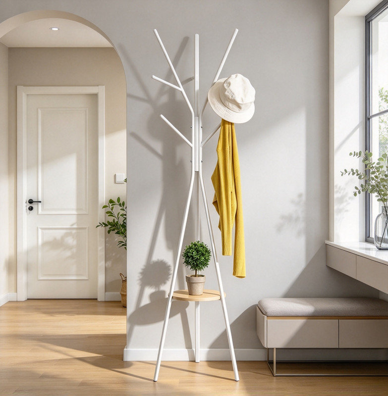Freestanding 9 - Hook Coat Rack