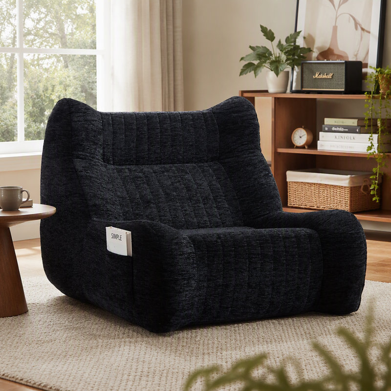 Fauteuil d'appoint Bean Bag Chair, Noir