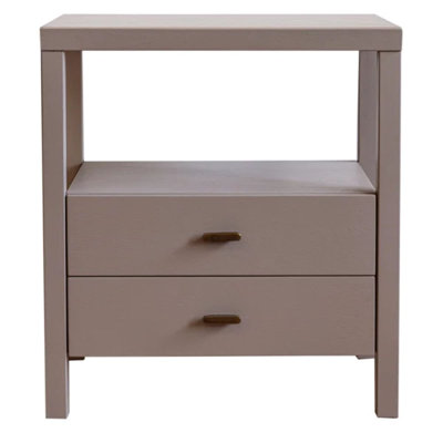 Francisca 2 - Drawer Solid Wood Nightstand
