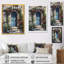 Porte de jardin bleue et rose Rochart II sur impression sur toile-88525391-88525399
