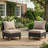 2 Pieces Patio Garden 1 Seater Armless Chair