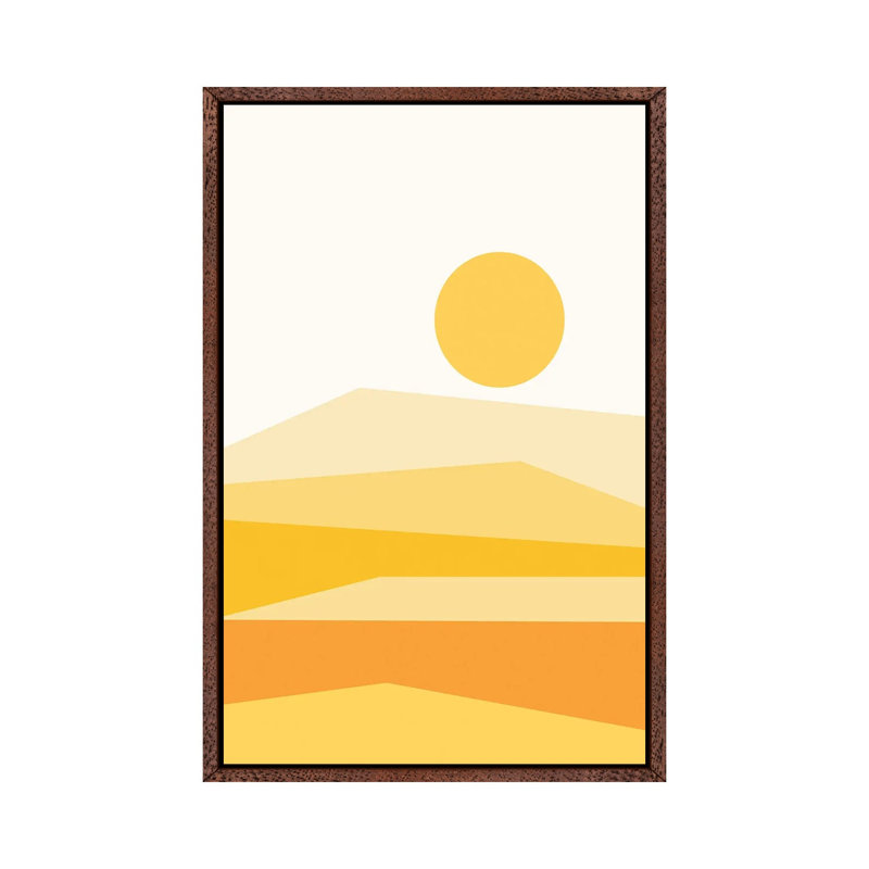 Print on Canvas, 66.04 cm H x 45.72 cm W, Brown Framed, Silver/White/Yellow