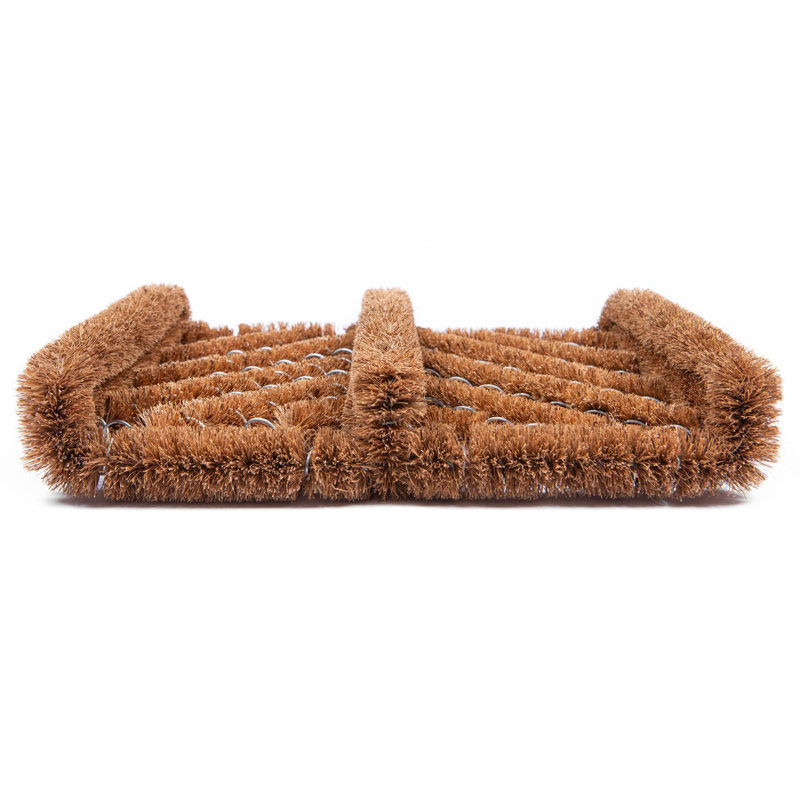 63 Natural Coir Scraper Door Mat - 35cm x 30cm, Individual