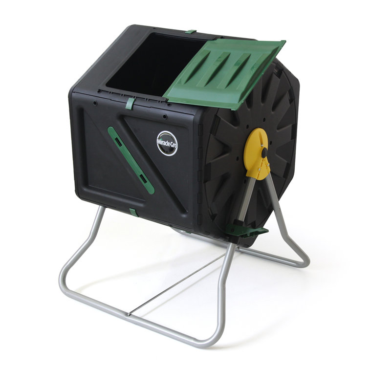 28 Gallons Plastic Outdoor Tumbler Composter with Latching Lid