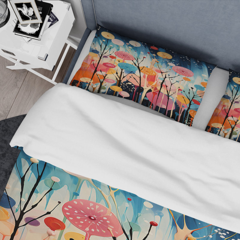 Ensemble de housse de couette en microfibre / polyester Colorful Mid Century