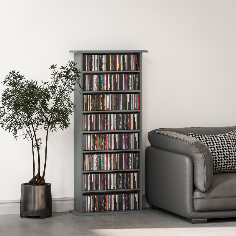 124.5cm H Media Shelves, Grey