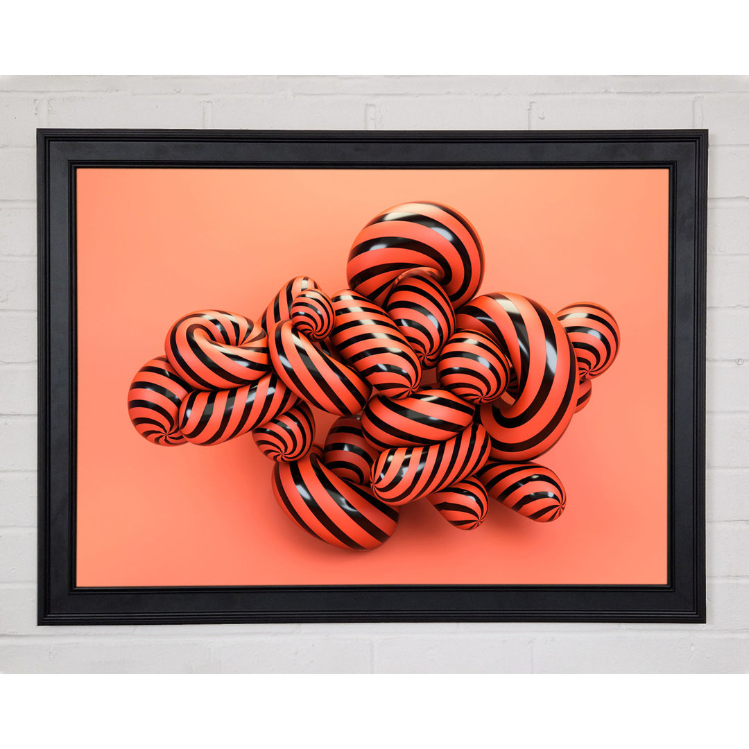 Gerahmter Druck "Twisty Stripey Messy