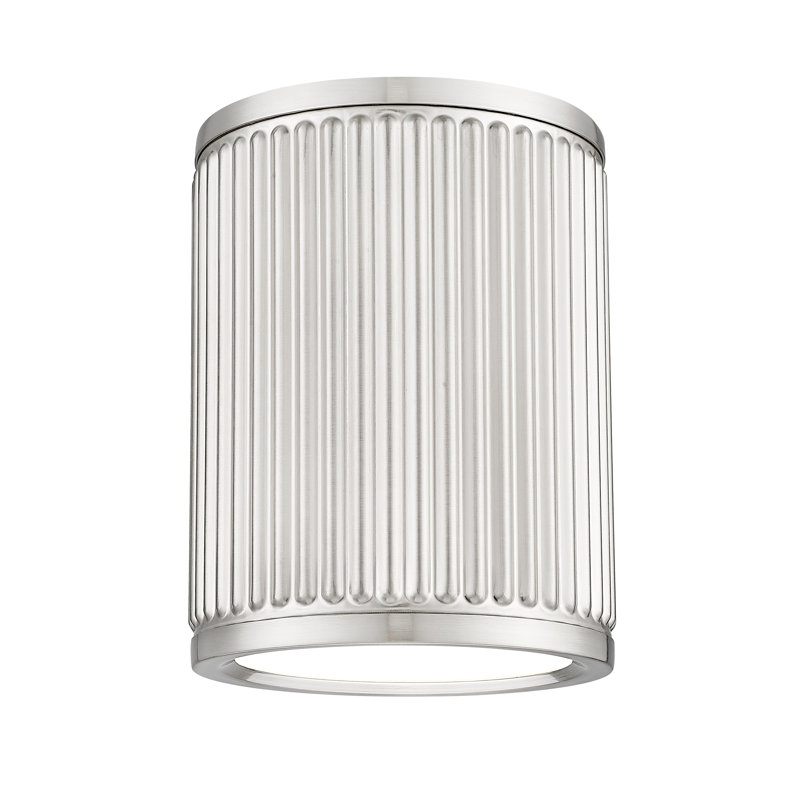 Plafonnier encastré 1 lumière 6,25 po Arne, Nickel brossé