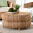 Bali & Pari Roma Rattan And Seagrass Coffee Table - Low Profile Boho Accent Table With Textured Design And Natural Finish, Handcrafted Rattan Centerpiece For Living Room Or Lounge