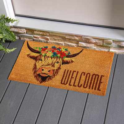 Highland Cow Welcome Mat