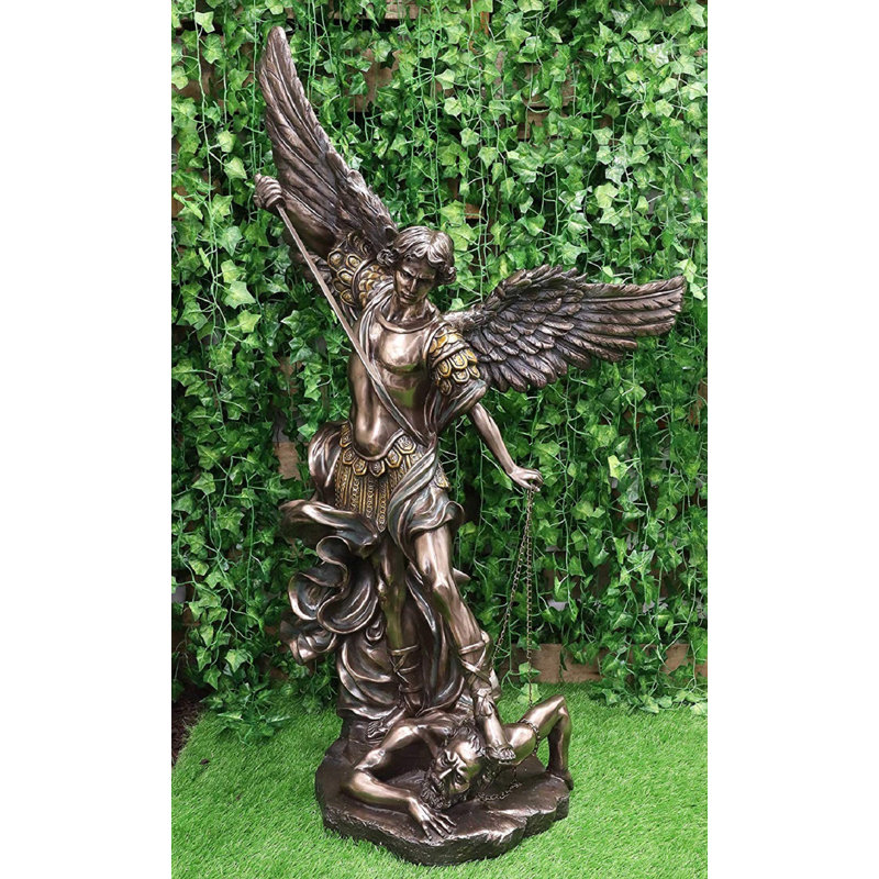 Statue Sancho Grand Saint Michael the Archangel terrassant Satan Lucifer