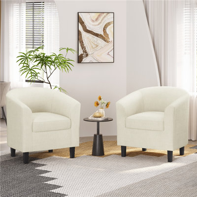 Corduroy Barrel Chair,Accent Armchair