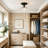 1-Light Modern Semi Flush Mount Ceiling Light for Entryway