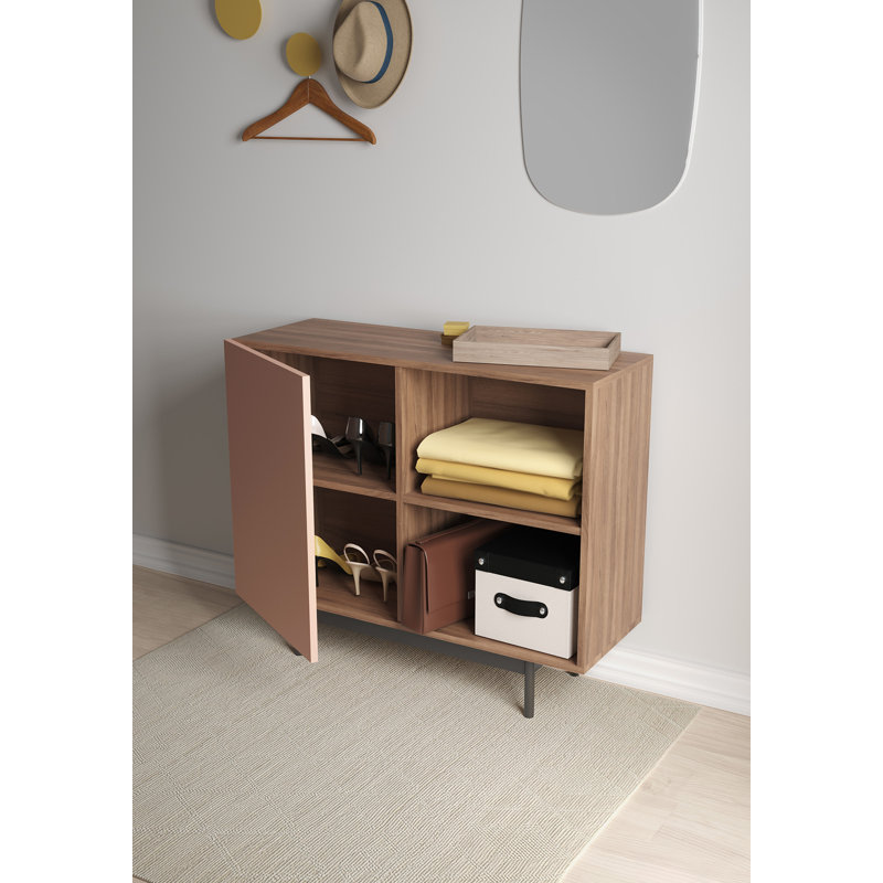 Jorde Standard Accent Chest, Walnut/Pink