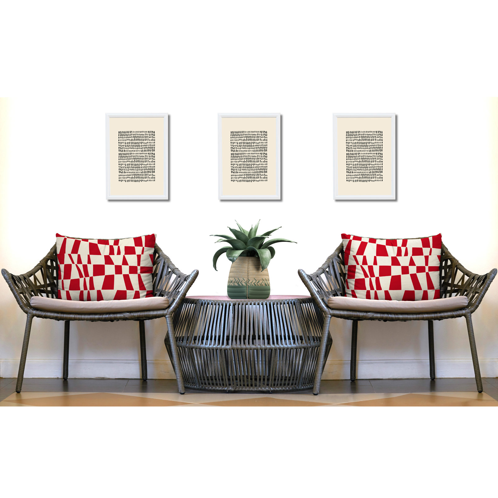20" x 14" Throw Pillow, Red