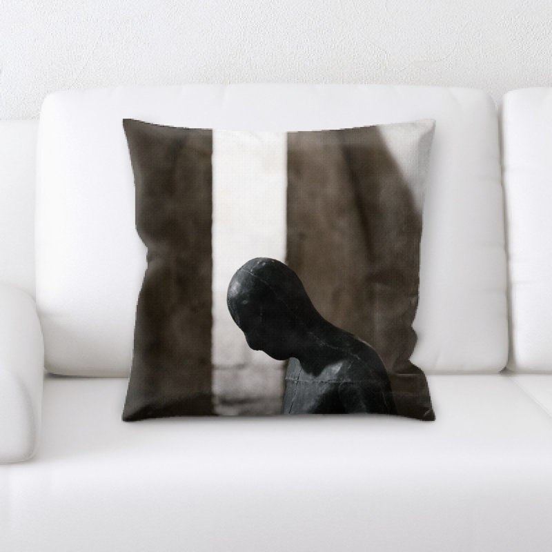 Housse et insert de coussin carré Statue