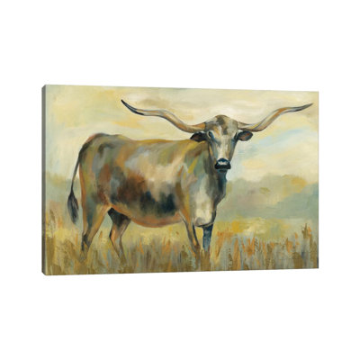 «Longhorn Cow» par Silvia Vassileva - reproduction d'art