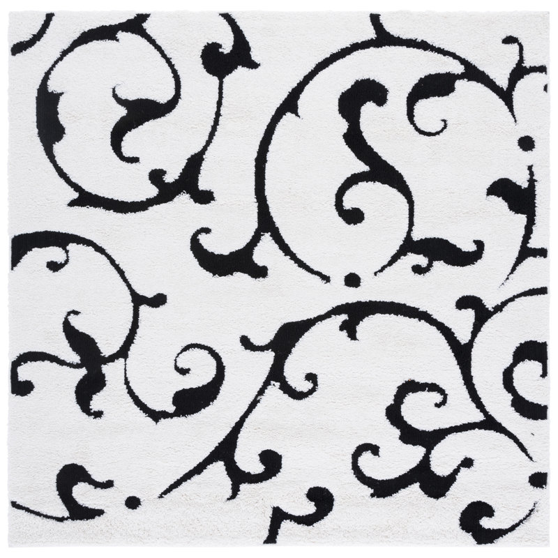Tess Shag Performance Floral Rug, Square 6'7"
