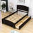 Divyansh Twin Size 2 Drawers Platform Bed with Headboard-299397483