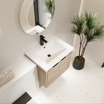 Petit meuble-lavabo 24 "avec design flottant