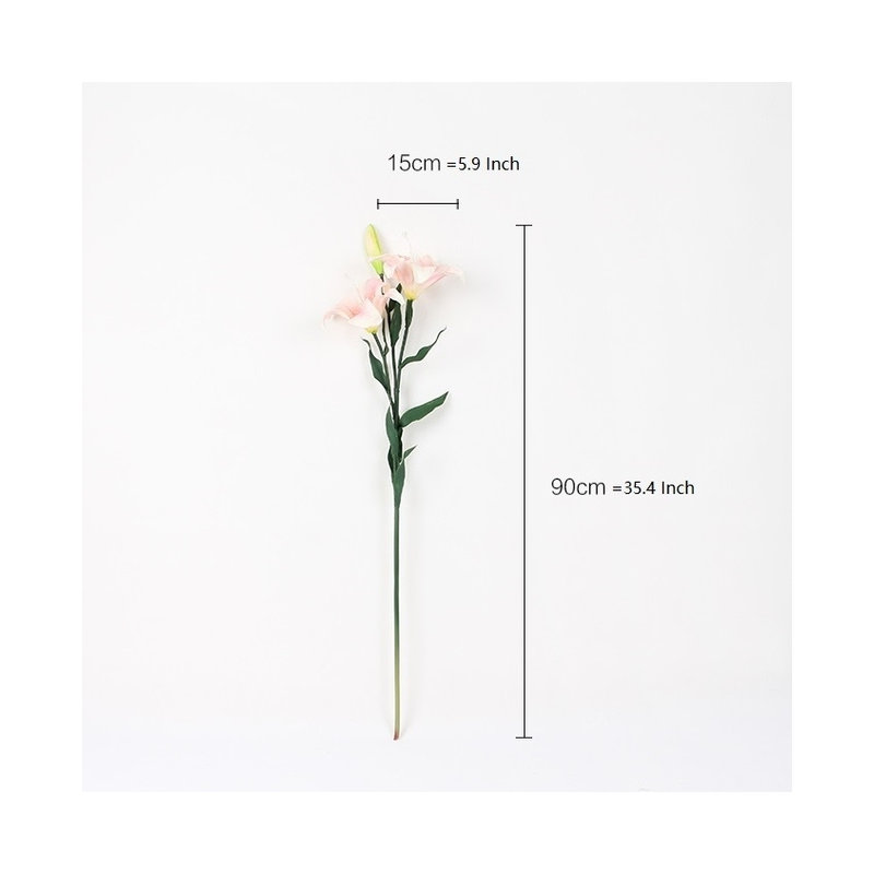 Tige de lily real touch, Rose, 1 tige