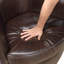 Chaise d'appoint de luxe en cuir massif avec revêtement en cuir et cuir brun-294147337