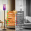 Lampe sur pied à effet encre mauve à intensité variable moderne avec minuteur et télécommande