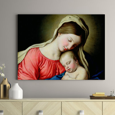 Virgin With Child by Sassoferrato - No Frame Painting on Canvas