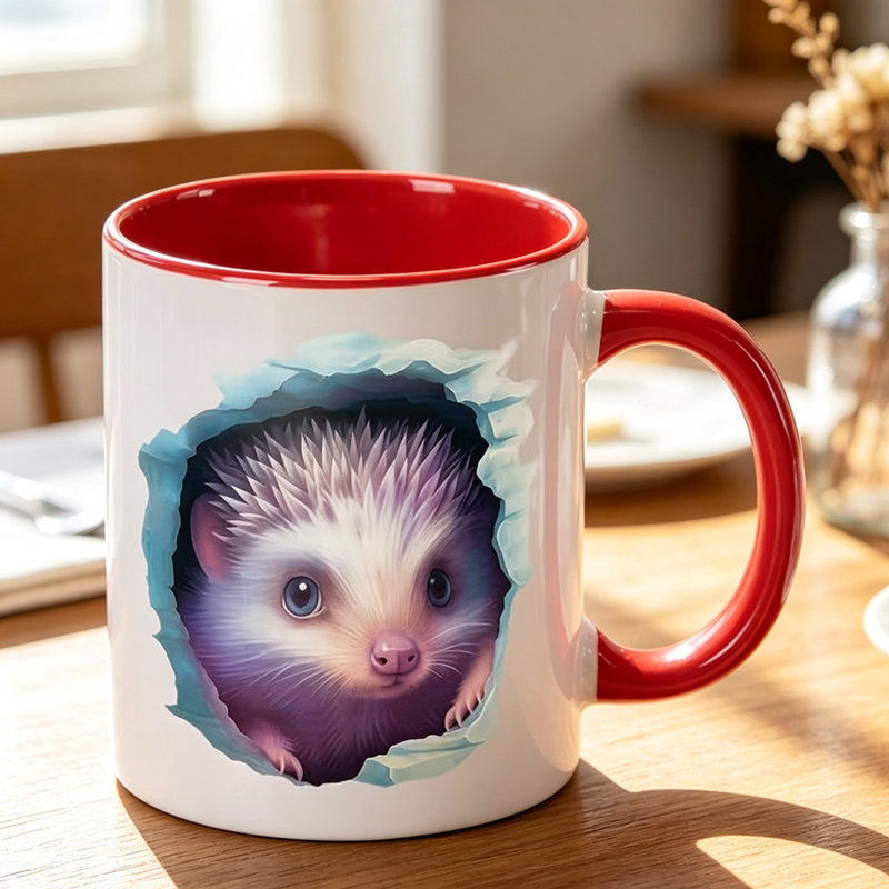 Ceramic Coffee Mug, Red