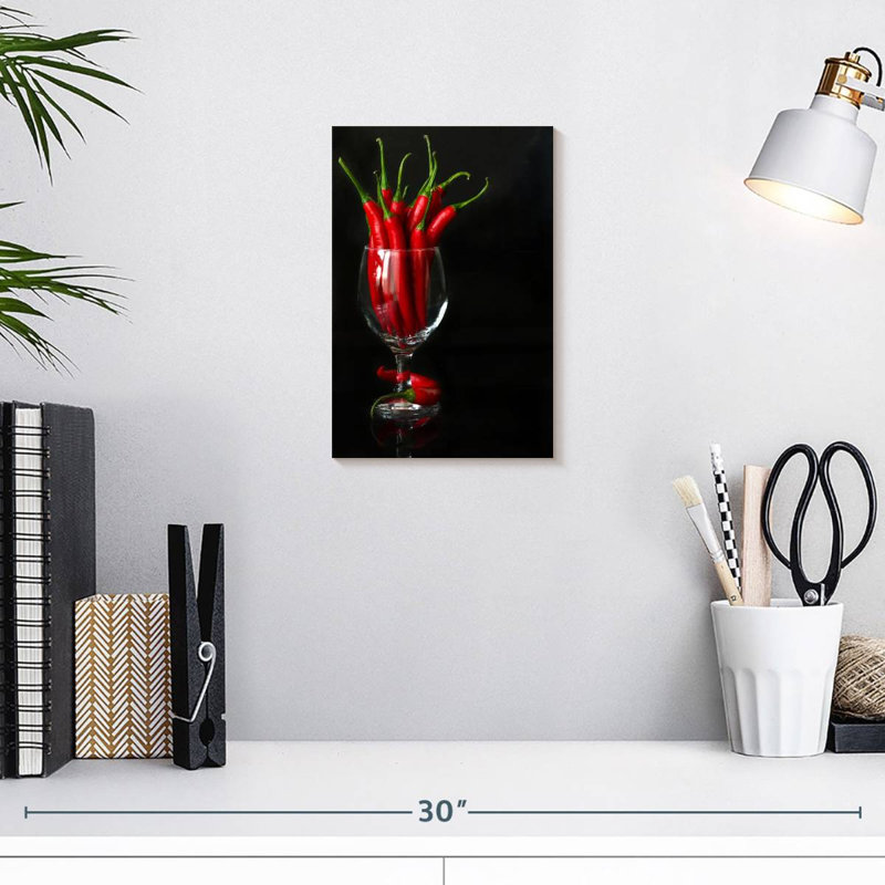 Yarlin Posh Red Chilies, 12" H x 8" W