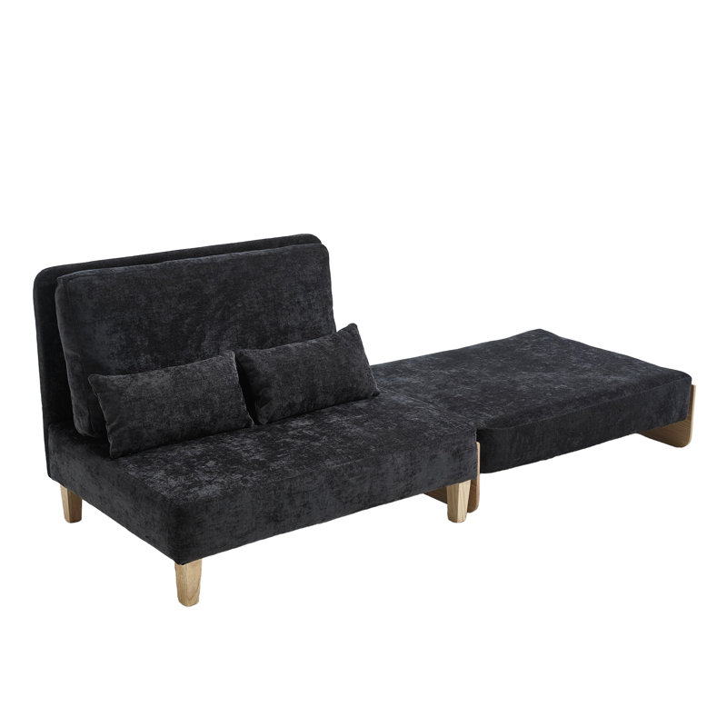 Fauteuil inclinable pliable pour canapé-lit, Noir