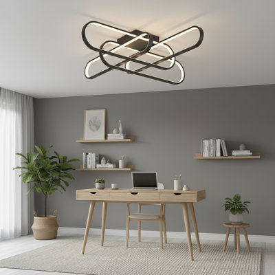 Plafonnier encastré 4 lumières DEL 31,5 pouces 4 lumières