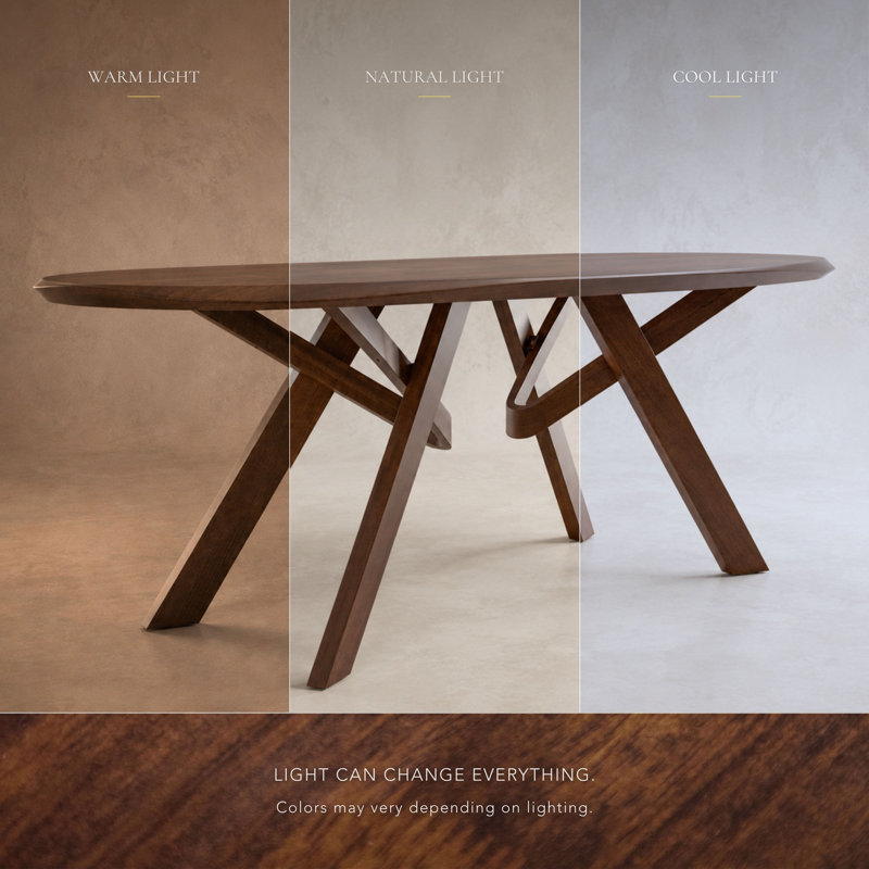 Rozella Solid Wood Dining Table, Brown