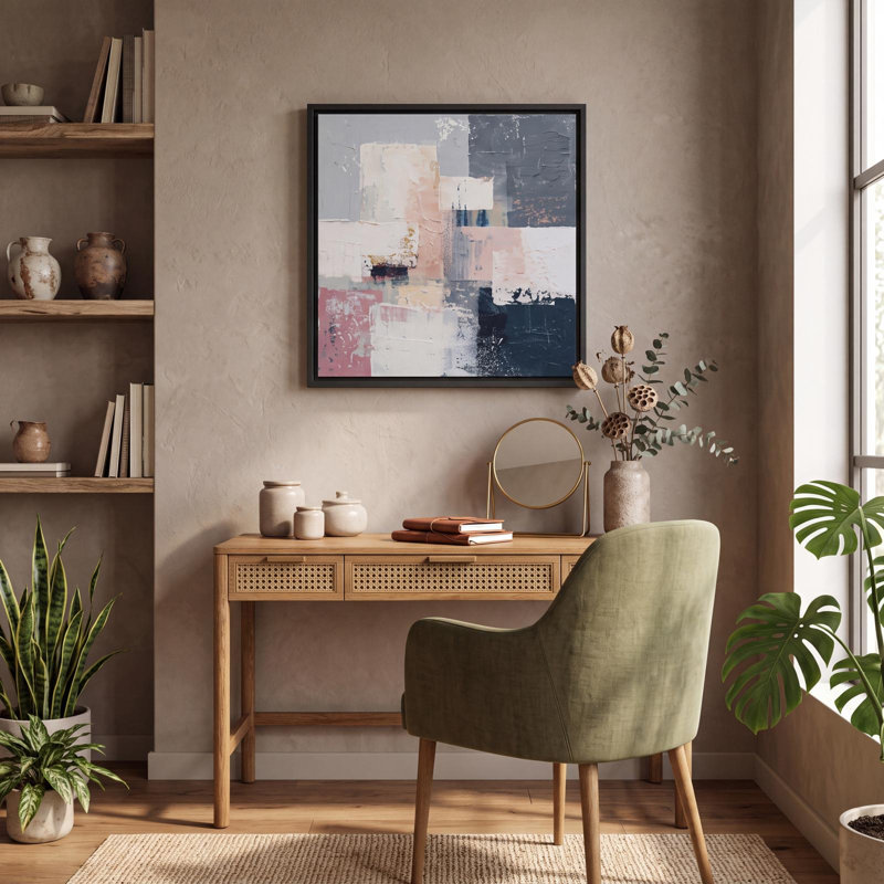 Study in Bluch and Slate, 30" H x 30" W