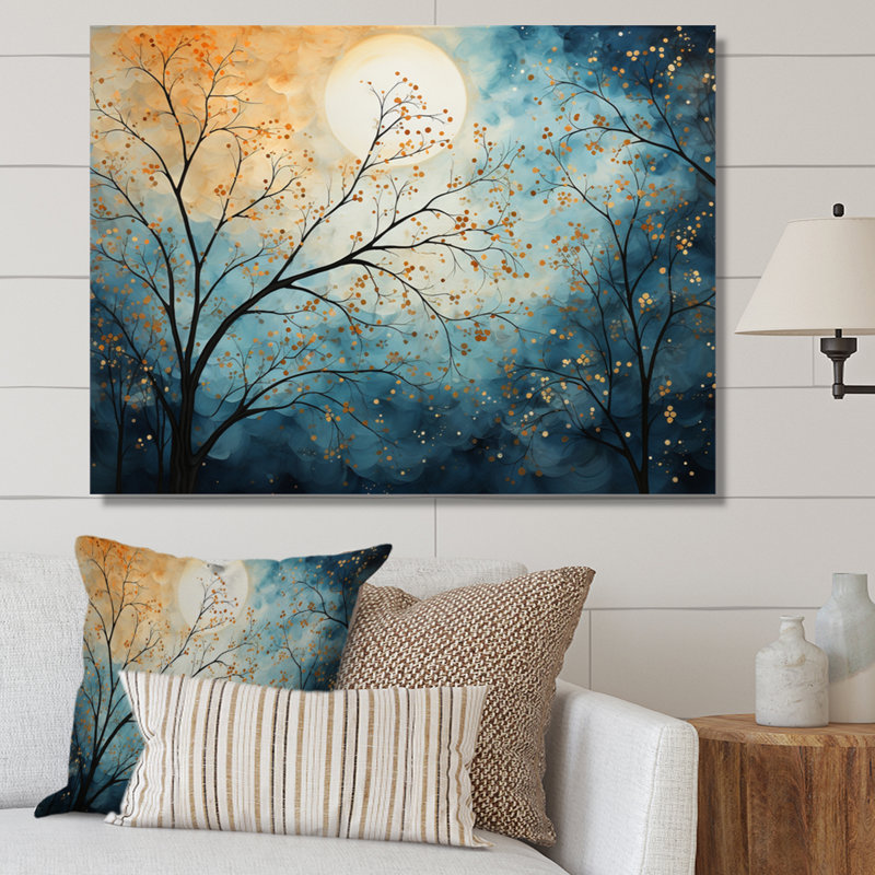 Ciel céleste mosaïque paysage V - impression, H 30 po x l 40 po x P 1,5 po, Toile tendue