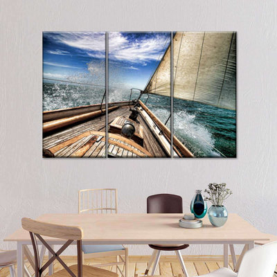 Ensemble de bateau sur toile 3 pièces Port Phillip Bay