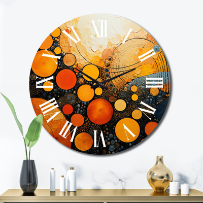 Horloge murale Cyre - Collages abstraits